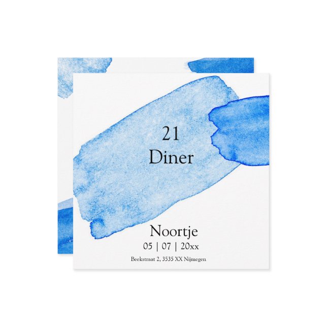 21 Jantar com verfstrepen blauw moderno (Frente/Verso In Situ)