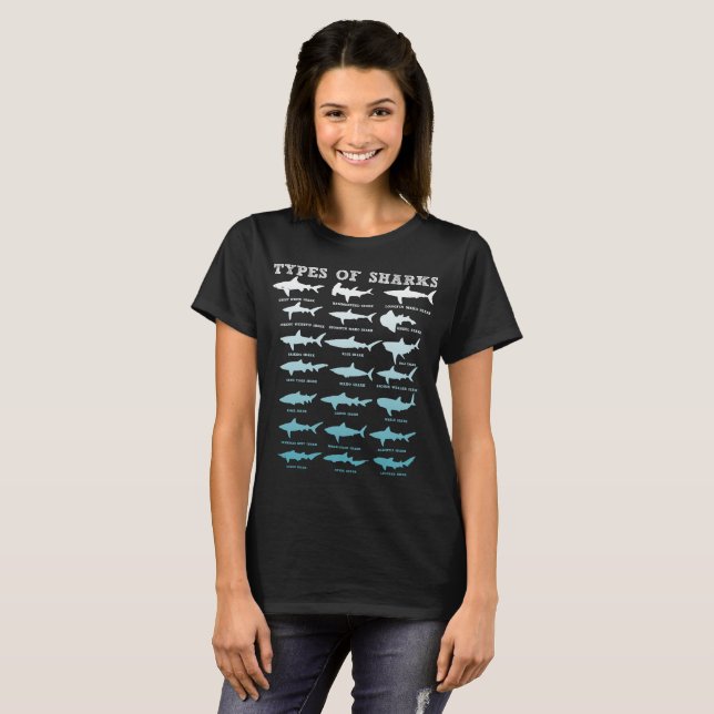 21 tipos de t-shirt marinho da biologia dos (Frente Completa)