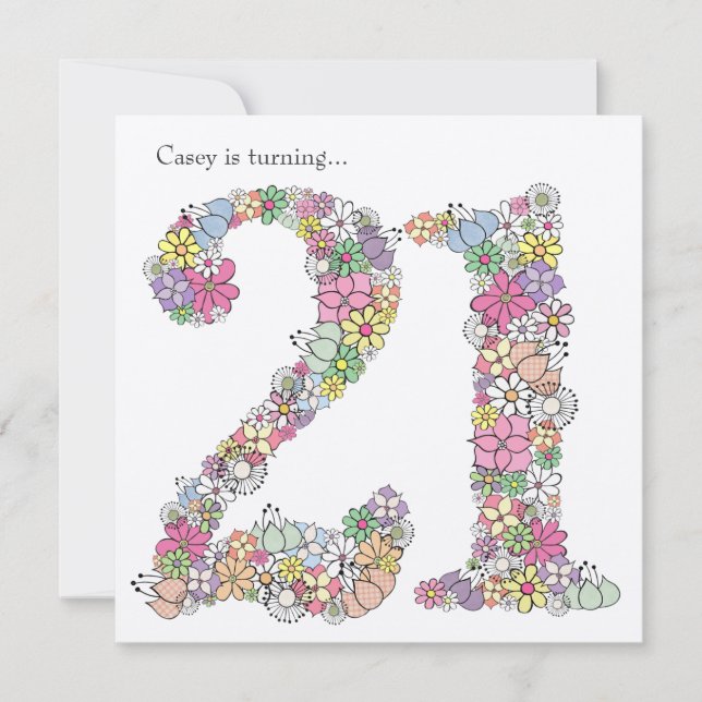 21rua 21 Convite personalizado para Festa de anive (Frente)