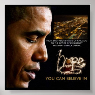"23 x 23" 44o poster do presidente Barack Obama