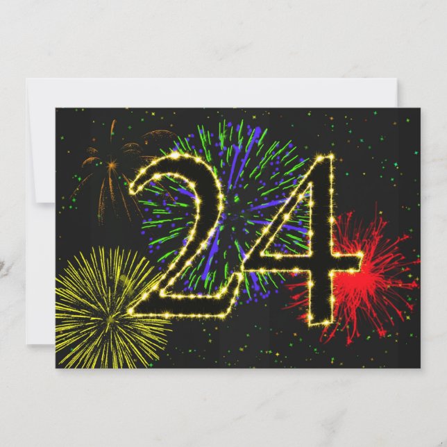 24º convite à festa de aniversário (Frente)