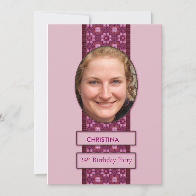 24.ª Imagem e Nome do Convite de aniversário (Frente)