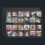 24 Nome da Família de Colagem de Fotos - imã de ge<br><div class="desc">Uma grade de 24 fotos com bastante espaço para muitas fotos e texto personalizado. Adicione seus fotos favoritos a este modelo divertido. Você pode usar fotos quadradas ou quaisquer fotos para esta grade. Para obter melhores resultados, recorte suas fotos em quadrados antes de carregar. Se você quiser alterar as cores...</div>