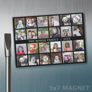 24 Nome da Família de Colagem de Fotos - imã de ge