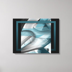 24x18" Tendência Arte Abstrata Canvas Preto Branco