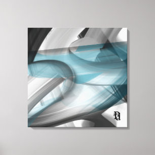 24x24" Tendência Arte Abstrata Canvas Preto Branco