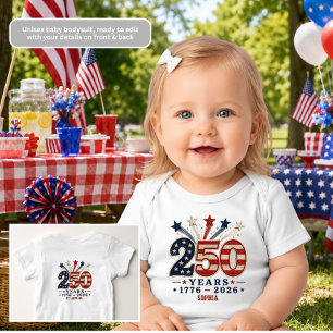 250 Anos América Body Personalizado para Bebê