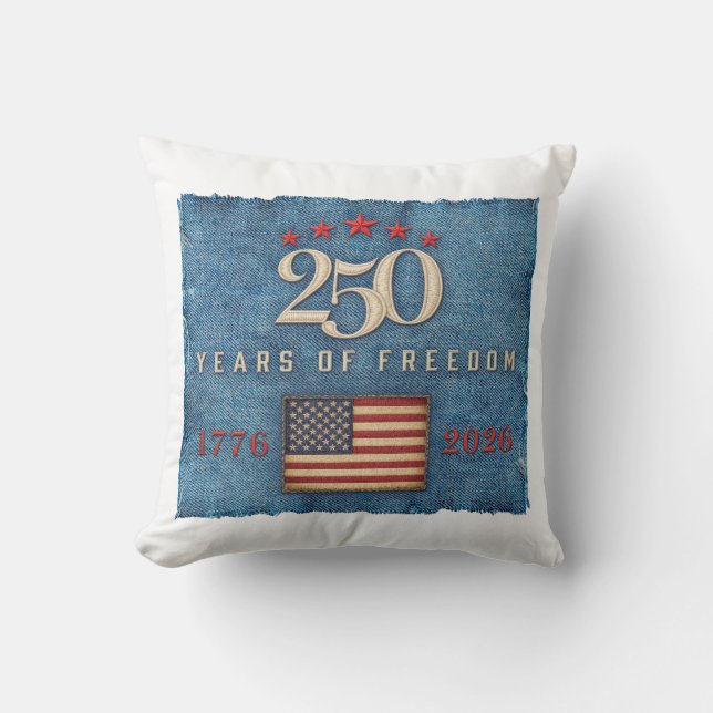 250 Anos de Liberdade - Almofada Decorativa (Frente)