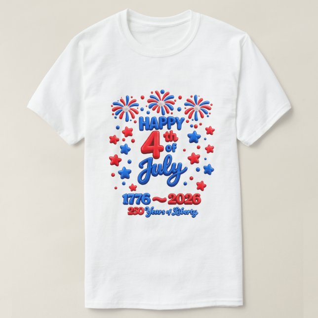 250 Anos EUA -18a Camiseta (Frente do Design)