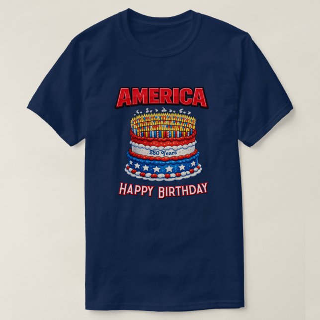 250 Anos EUA -32d Camiseta (Frente do Design)