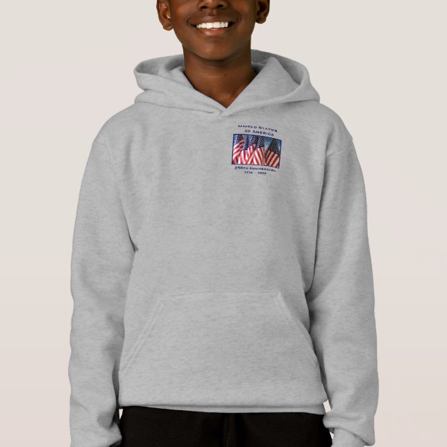 250th Anniversary USA Patriotic Pullover Hoodie (Frente)