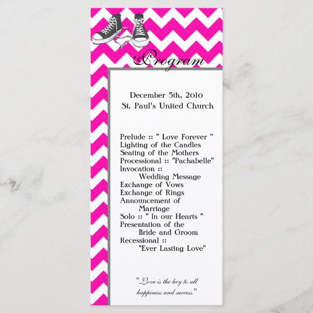 25 4x9 Programa Casamento Chevron Stripe Zig Zag P (Frente)