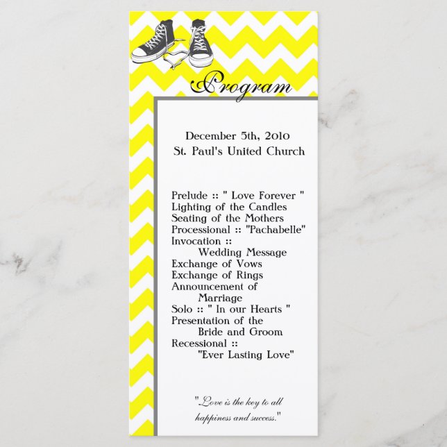 25 4x9 Programa Casamento Chevron Stripe Zig Zag P (Frente)