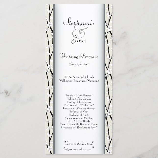 25 4x9 Programa de Casamento Flor de inverno (Frente)
