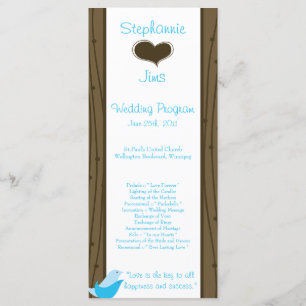 25 4x9 Programa de Casamento Pássaros
