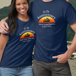 25 Aniversário Sunset Cruise personalize T-Shirt