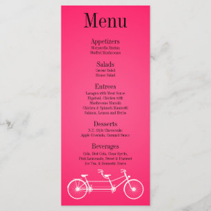 25 Cartões de menu Quente Quente Quadrada Dupla Pr