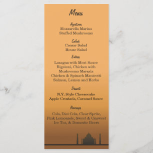 25 Etiquetas do Menu de Casamento de Sonho Indiano