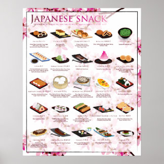 25 SNACKS JAPONESES, SAKURA, Poster de 16"X20"
