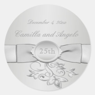25o Etiqueta do aniversário de casamento