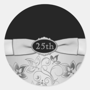 25o Etiqueta do aniversário de casamento