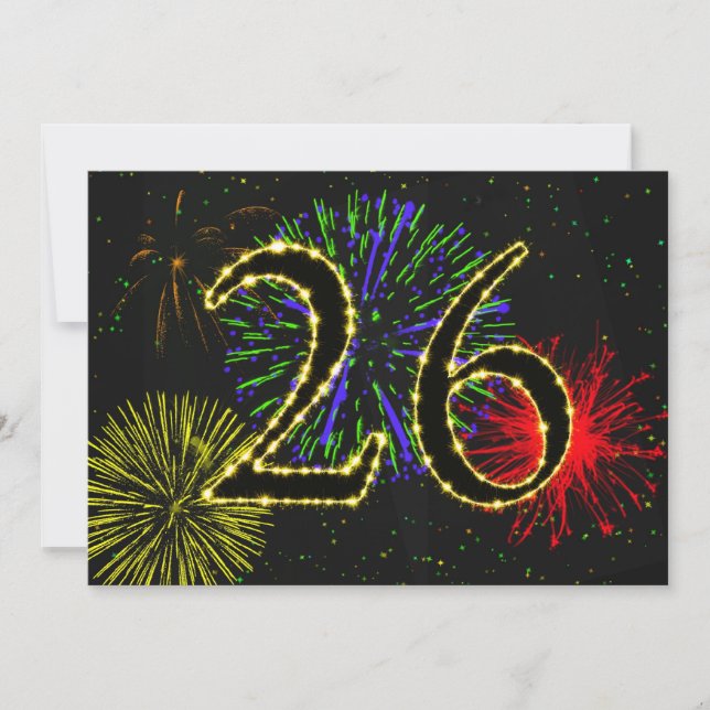 26º convite à festa de aniversário (Frente)