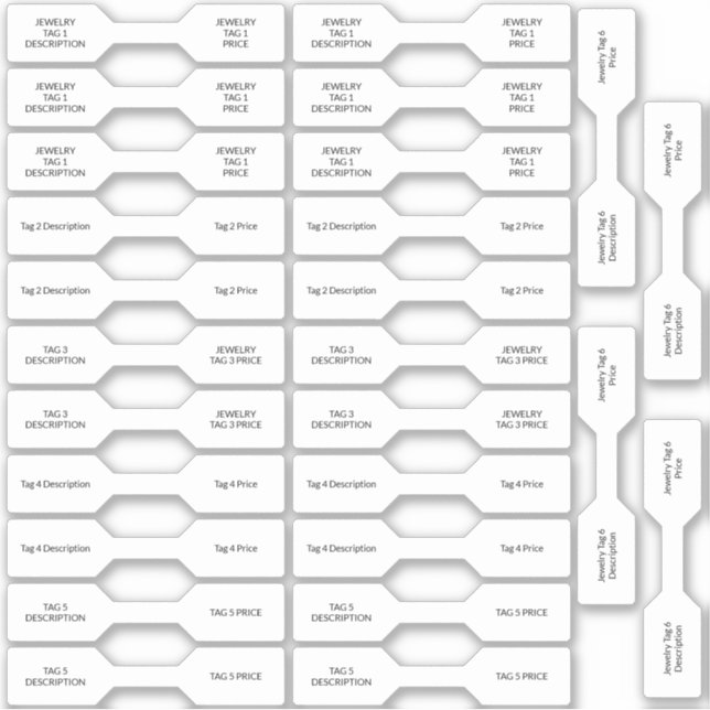26 Etiquetas de Preço Judaico Barão Branco Persona (Frente)
