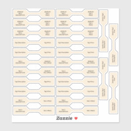 26 Etiquetas Judaicas Pálidas Douradas Sino Person
