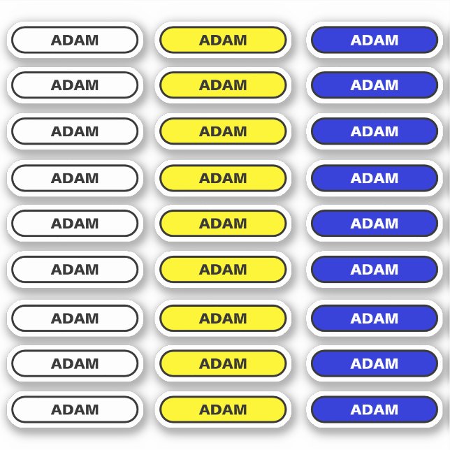 27 Nomes de etiqueta pessoais - Autocolantes escol (Frente)