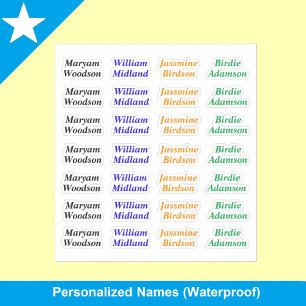 (28 Etiquetas Personalizadas) Nome Completo em Let