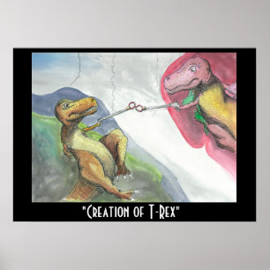 28"" impressão "criação do poster x20 de T-Rex 