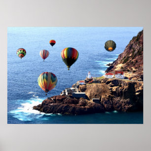28" x 20", balões Hotair Newf de papel de poster