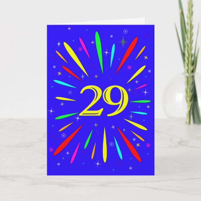 29º Cartão de Explosão de Aniversário (Frente)