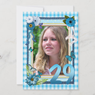 29º convite de aniversário de fotos