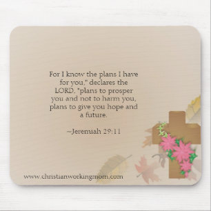 29:11 cristão Mousepad de Jeremiah da mamã de