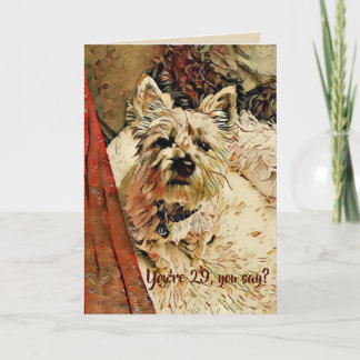 29 outra vez? Cartão de aniversário