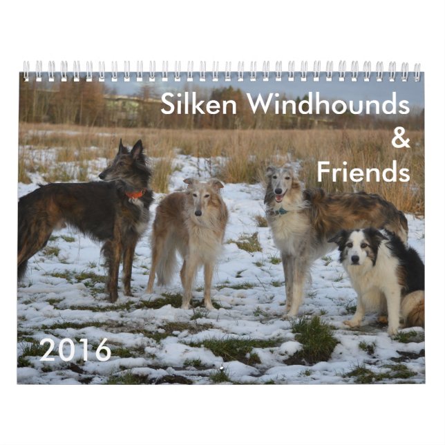 2 2016 calendários macios de Windhounds & de (Capa)