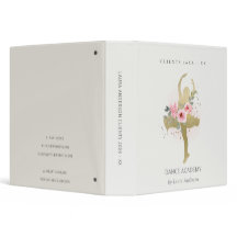 Academia de Dançarinas Floral Dourada Blush