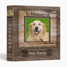Adicionar Vinil Binder Memorial de Foto de Cão