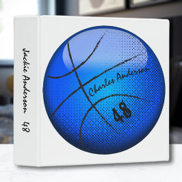 2.54cm Fichário Álbum de Basquete Colecionador Esporte | Azul