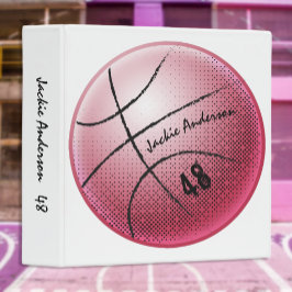 2.54cm Fichário Álbum de Basquete Colecionador Esporte | Rosa