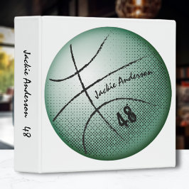 2.54cm Fichário Álbum de Basquete Colecionador Esporte | Verde