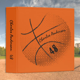 2.54cm Fichário Álbum de Basquete Série Esporte Laranja