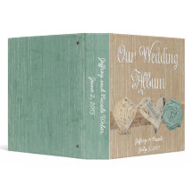 Álbum de fotografias do casamento de praia do