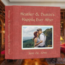 Álbum de Fotos do Livro Antigo Vermelho