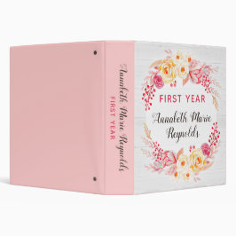 2.54cm Fichário Álbum de Recortes Shabby Chic Rústico do Primeiro 