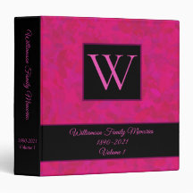 Álbum Scrapbook da família Elegante Folha de Rosa 