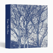 Árvores no inverno - Efeito do Cianótipo