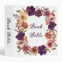 Autor Personalizável Floral de Bíblia de Livro