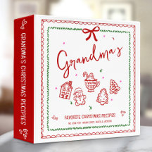 Avó Vermelho Livro de Receitas de Natal Doodle Bra